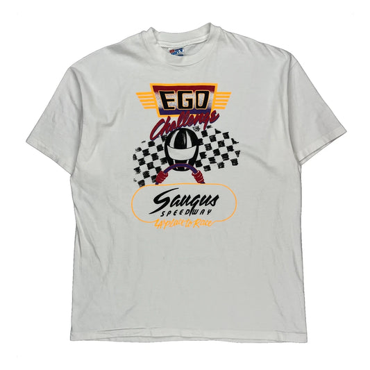 Ego Challenge Hanes Graphic T-Shirt - XL White Cotton