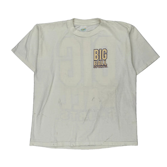 Anvil Graphic T-Shirt - Large White Cotton