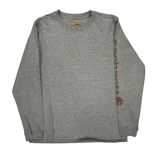 Carhartt Long Sleeve T-Shirt - Medium Grey Cotton