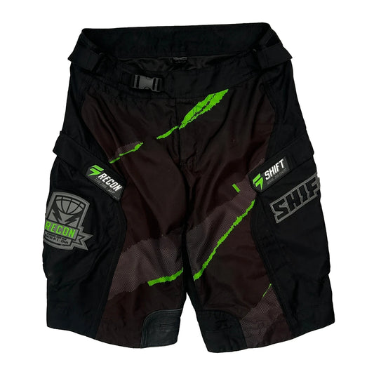 Vintage Recon Freestyle Pant Shift Cargo Motor Sport Shorts - 36″ Waist Black Polyester