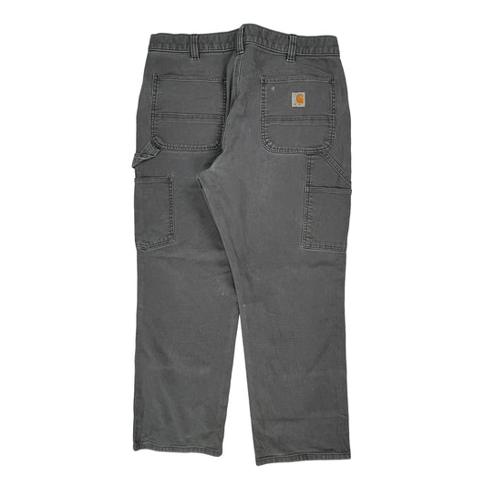 Carhartt Double Knee Carpenter Trousers - 38W 30L Grey Cotton