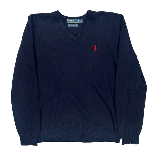 Polo By Ralph Lauren Jumper - Large Navy Wool