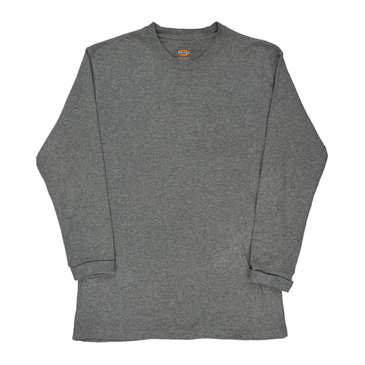 Dickies Long Sleeve T-Shirt - XL Grey Cotton Blend