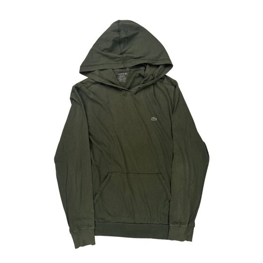 Lacoste Hoodie - Large Green Cotton