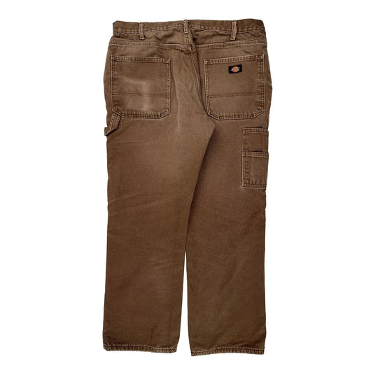 Dickies Carpenter Trousers - 38W 30L Brown Cotton