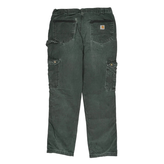 Carhartt Cargo Cargo Trousers - 34W 31L Green Cotton