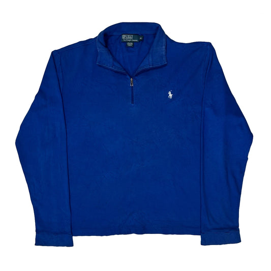 Polo By Ralph Lauren 1/4 Zip - XL Blue Cotton