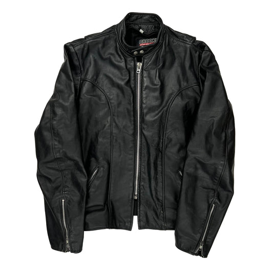Brooks Leather Jacket - Large Black Leather