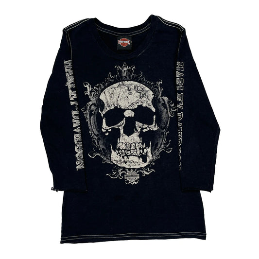 Kauai Harley-Davidson Harley Davidson Graphic Long Sleeve T-Shirt - Small Black Cotton