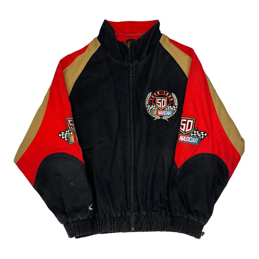 50Th Anniversary Logo Athletics Nascar Varsity Jacket - XL Black Cotton