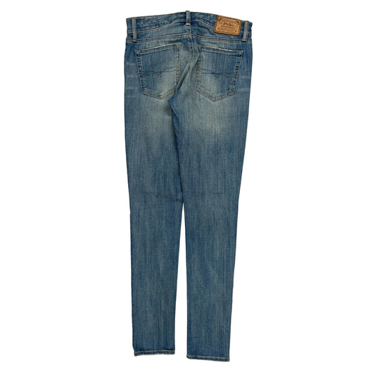 Polo By Ralph Lauren Skinny Jeans - 30W UK 8 Blue Cotton
