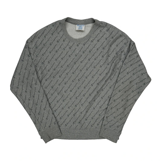 Reverse Weave Champion Sweatshirt - Large Grey Cotton