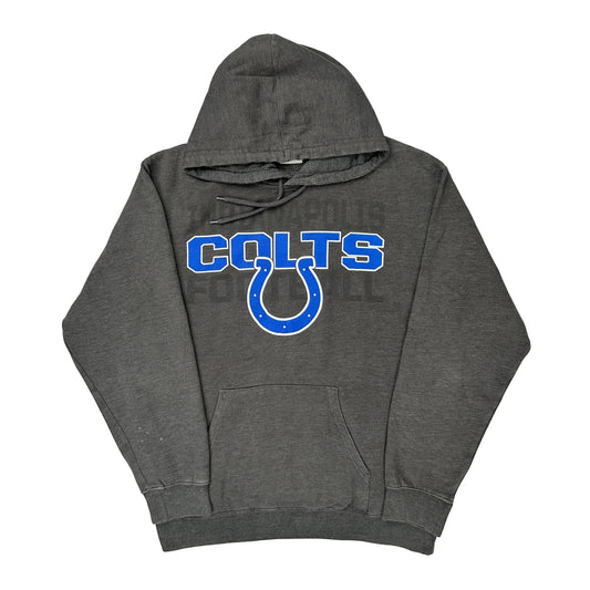 Colts Nfl Football Hoodie - Large Grey Cotton Blend