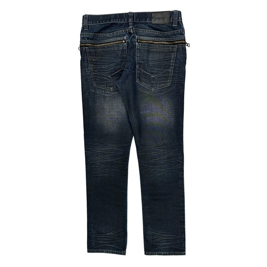 Decibel Slim Fit Jeans - 32W 30L Dark Wash Cotton Blend