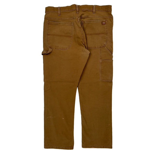 Dickies Carpenter Trousers - 34W 28L Brown Cotton