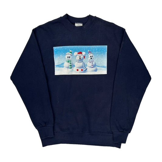 Disney Christmas Sweatshirt - Small Navy Cotton