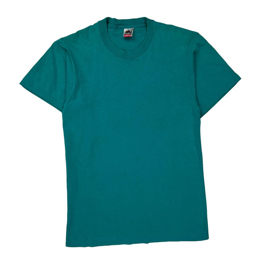Blank Fruit Of The Loom Single Stitch T-Shirt - Medium Green Cotton