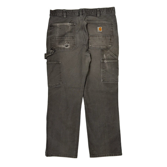 Carhartt Carpenter Trousers - 32W 30L Grey Cotton