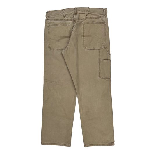 Wrangler Carpenter Trousers - 35W 30L Beige Cotton