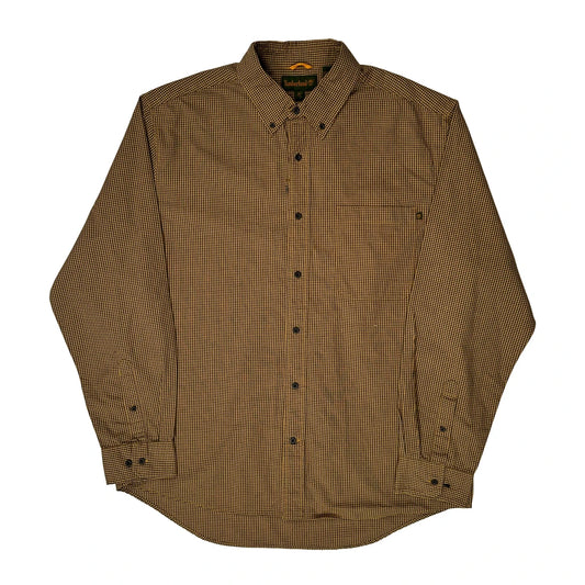 Timberland Checked Patterned Shirt - XL Brown Cotton