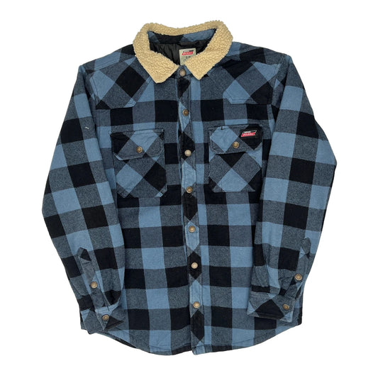 Dickies Checked Overshirt - Small Black Cotton