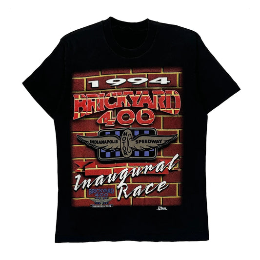 Brickyard 400 Unbranded Single Stitch T-Shirt - Medium Black Cotton