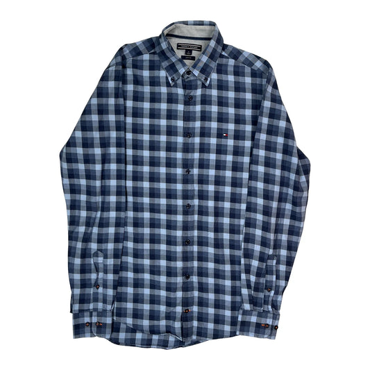 Tommy Hilfiger Checked Shirt - Medium Blue Cotton