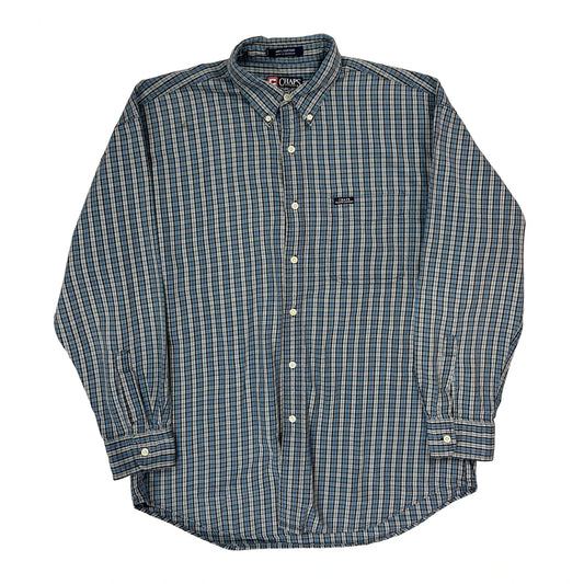 Chaps Ralph Lauren Checked Shirt - Large Blue Cotton