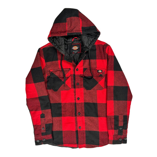 Vintage Dickies Checked Jacket - Small Red Polyester