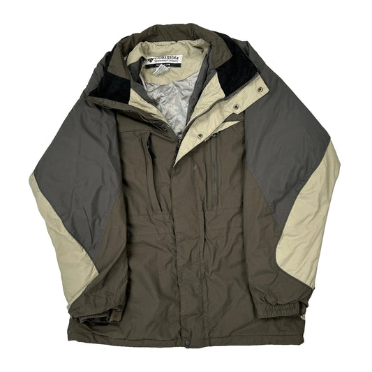 Columbia Waterproof Ski Jacket - Large Grey Polyester
