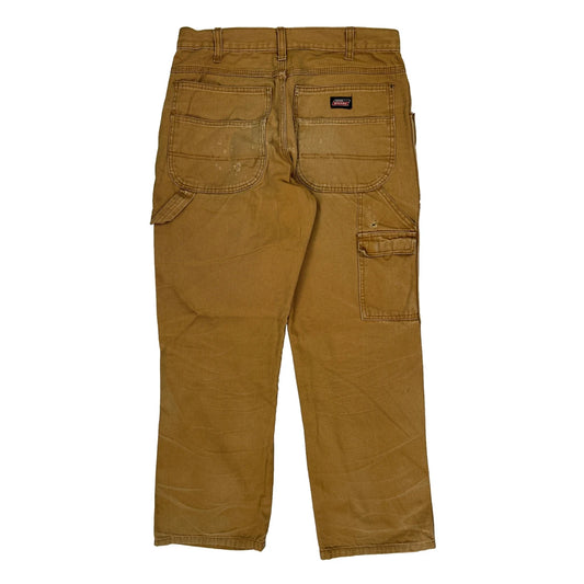 Dickies Carpenter Trousers - 32W 30L Brown Cotton