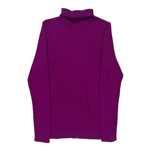 Vintage Ralph Lauren Sweater - Large Purple Cotton
