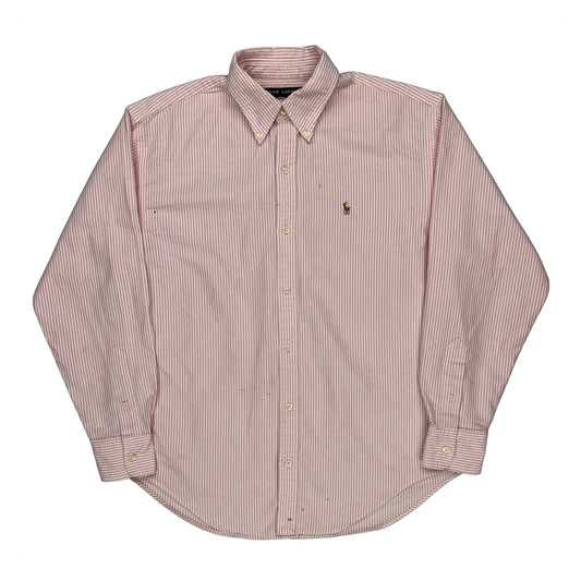 Vintage Ralph Lauren Striped Shirt - Large Red Cotton