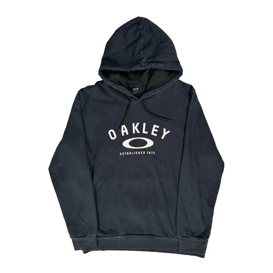 Vintage Oakley Hoodie - Large Black Cotton