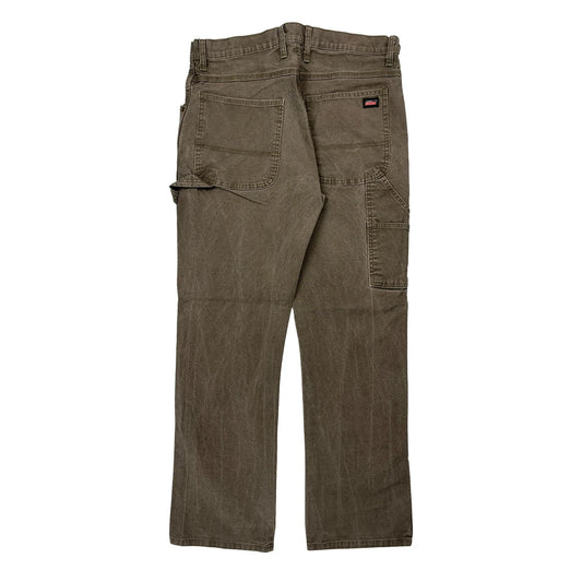 Dickies Carpenter Trousers - 33W 32L Brown Cotton