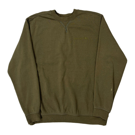 Carhartt Sweatshirt - Large Green Cotton