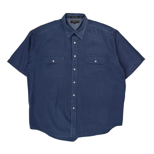 Tommy Hilfiger Short Sleeve Shirt - XL Blue Cotton