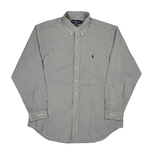 Ralph Lauren Checked Shirt - XL Grey Cotton