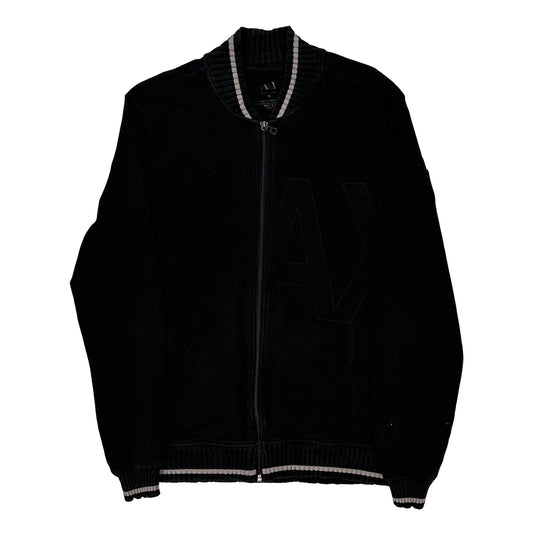 Armani Exchange Bomber Jacket - Medium Black Cotton