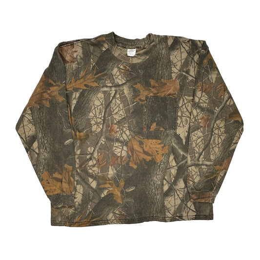 Unbranded Camo Long Sleeve T-Shirt - XL Camo Cotton
