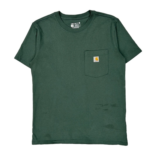 Carhartt T-Shirt - Small Green Cotton