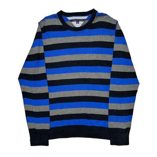 Tommy Hilfiger Striped Jumper - XL Black Cotton