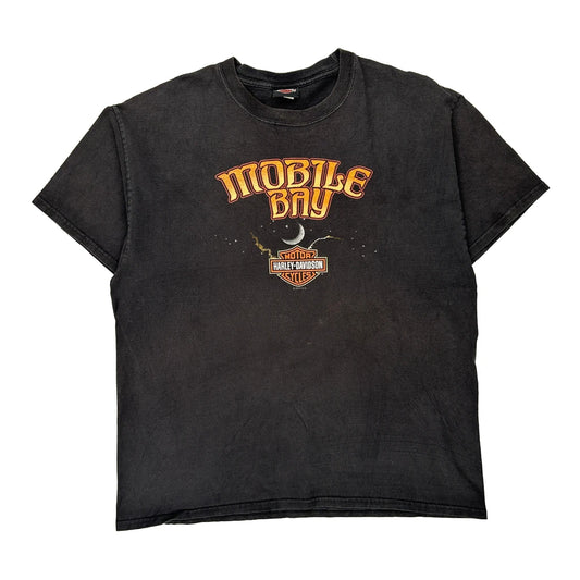 Harley Davidson Graphic T-Shirt - XL Black Cotton