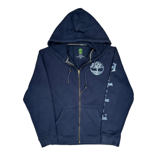Timberland Hoodie - Large Navy Cotton Blend