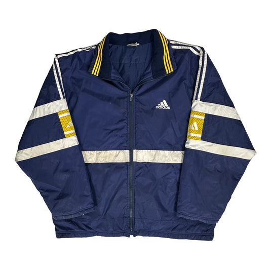 Adidas Equipment Adidas Striped Track Jacket - XL Blue Polyester