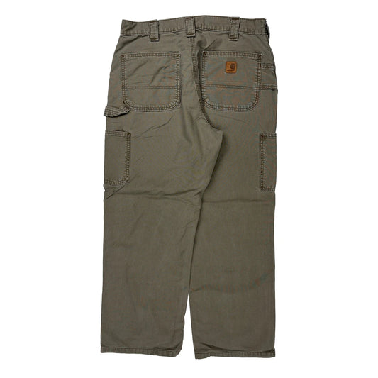 Carhartt Carpenter Trousers - 33W 32L Khaki Cotton