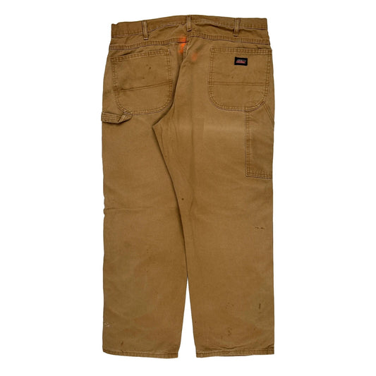 Dickies Double Knee Carpenter Trousers - 36W 29L Brown Cotton