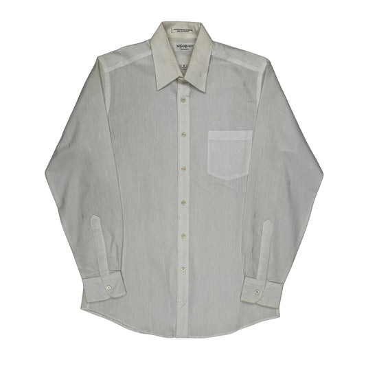 Yves Saint Laurent Shirt - Medium White Polyester Blend