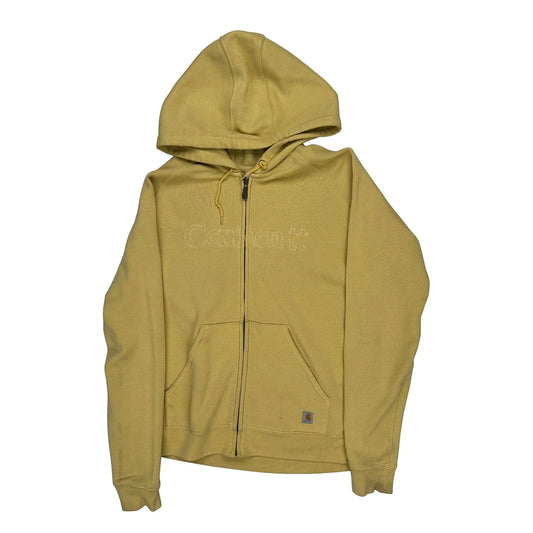Carhartt Hoodie - Large Yellow Cotton Blend