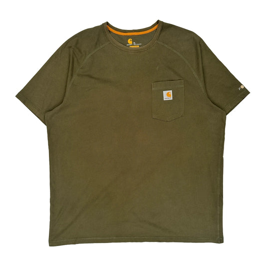 Carhartt T-Shirt - XL Green Cotton